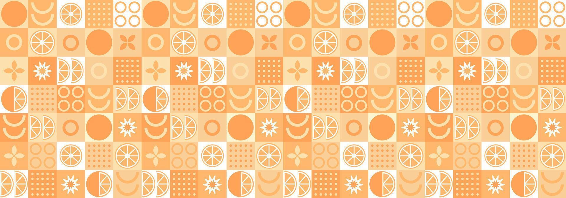 orange and white geometric pattern on a white background vector