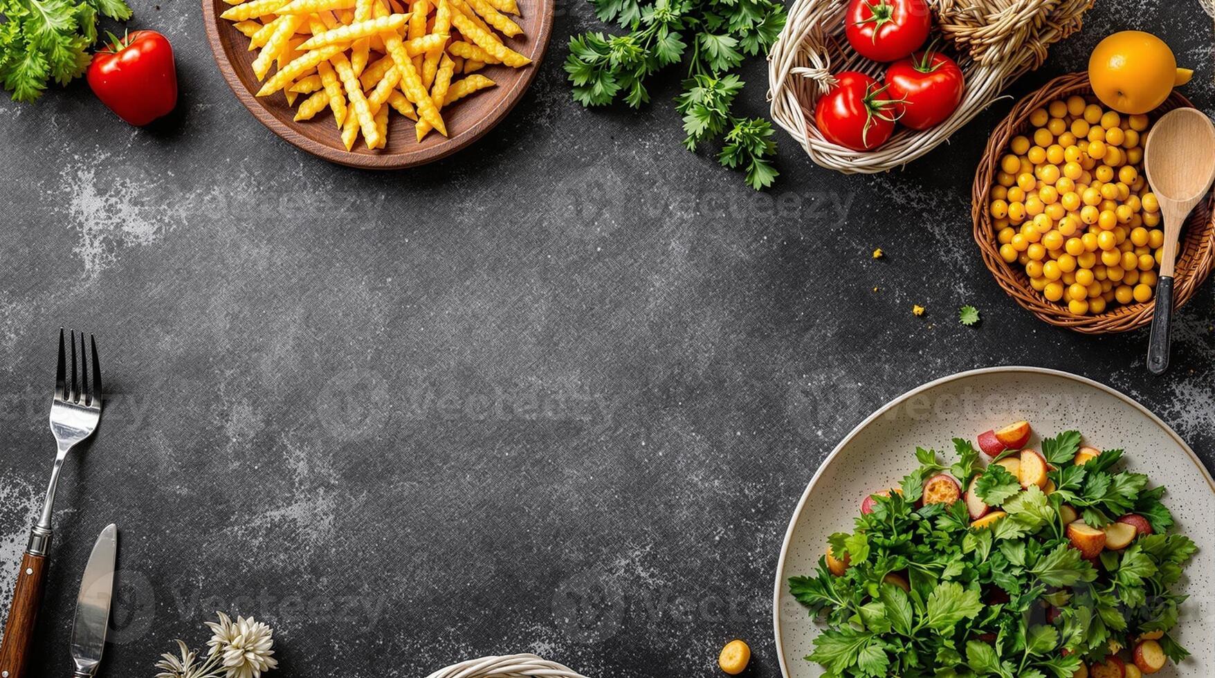 Utilizing Colorful and Healthy Ingredients for Preparing Delicious Meals and Dishes photo