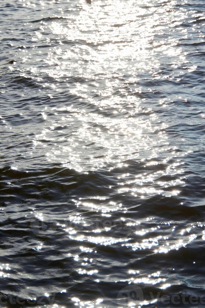 The enchanting and glittering reflections of water on a calm and inviting surface photo