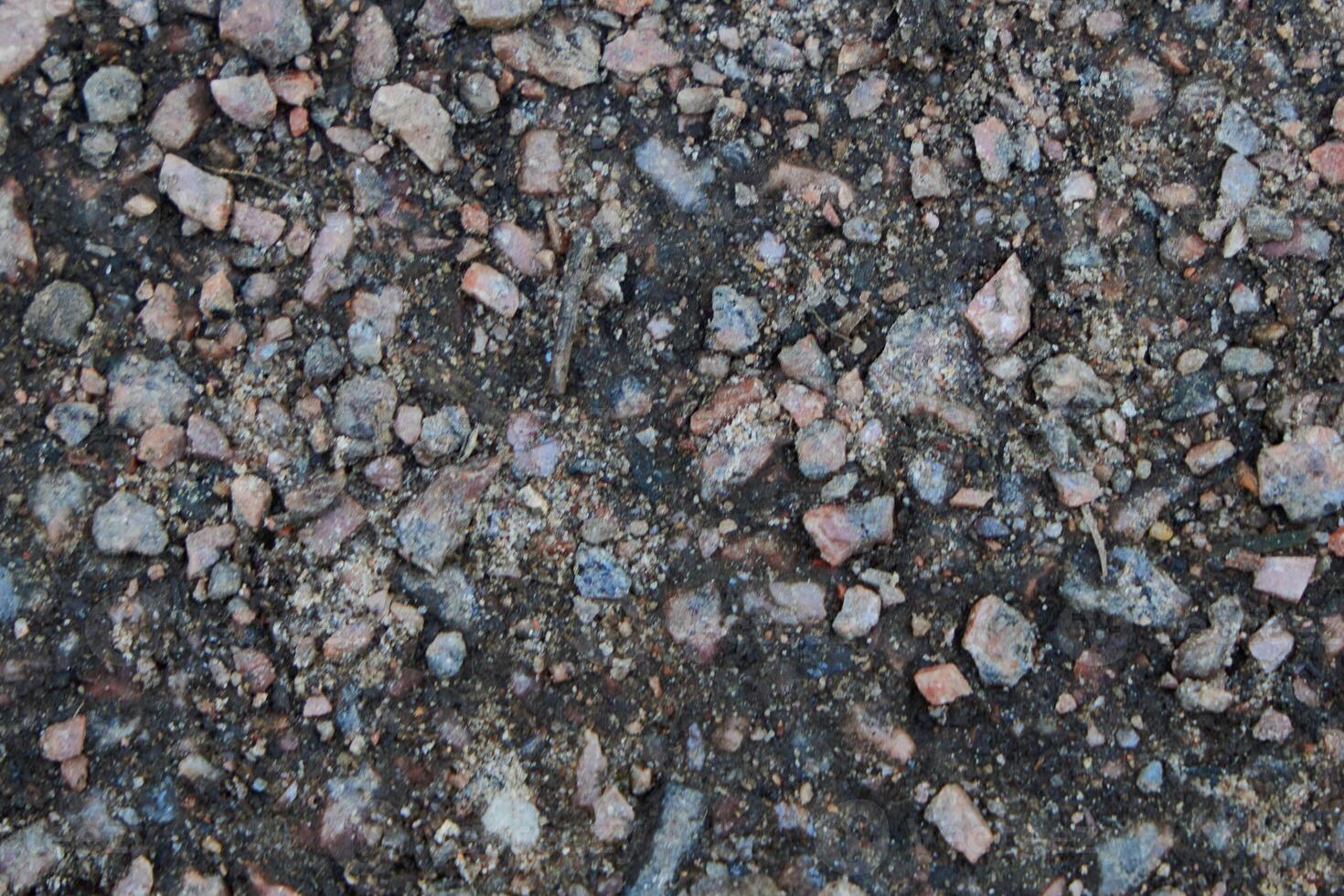 CloseUp of Various Gravel and Soil Textures, Capturing Their Unique Features and Patterns photo
