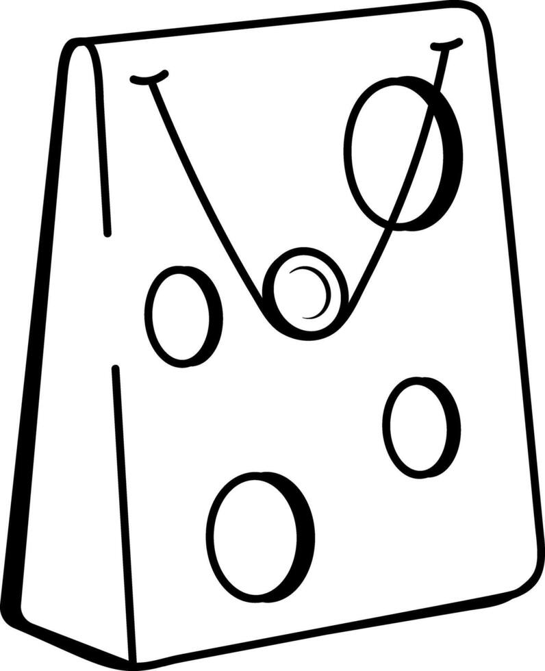 Wall maze game icon in doodle style vector