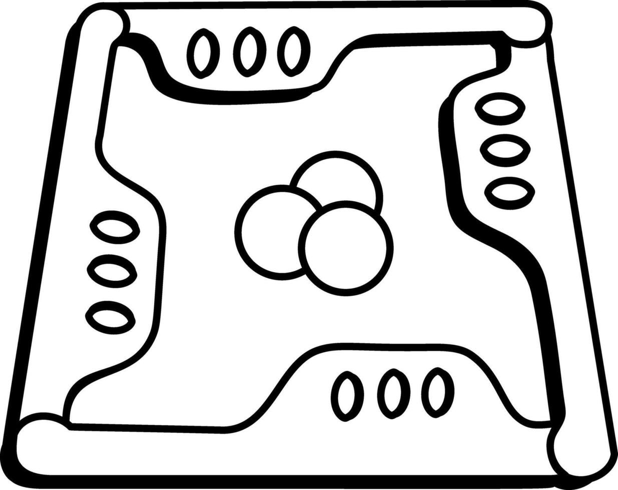 Marbles jokers board game, doodle icon vector