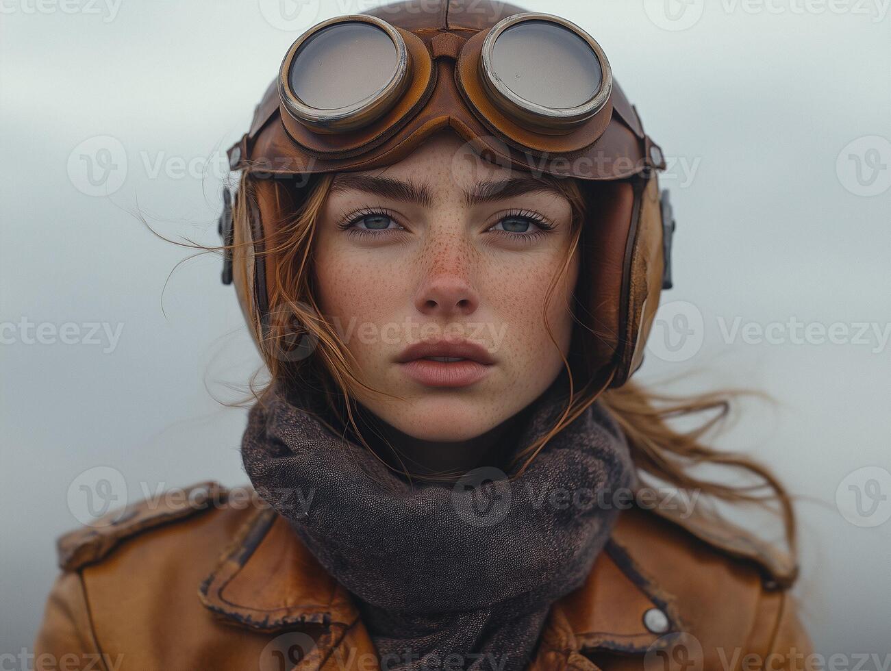 Aviator in a Dramatic Cloudscape photo