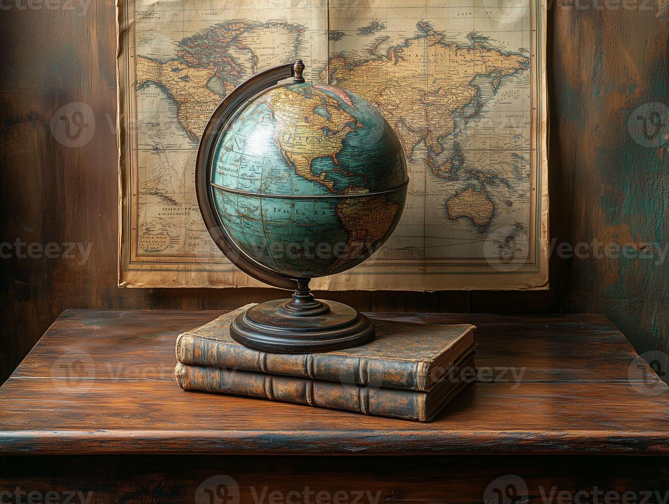 Old World Globe and Atlas photo
