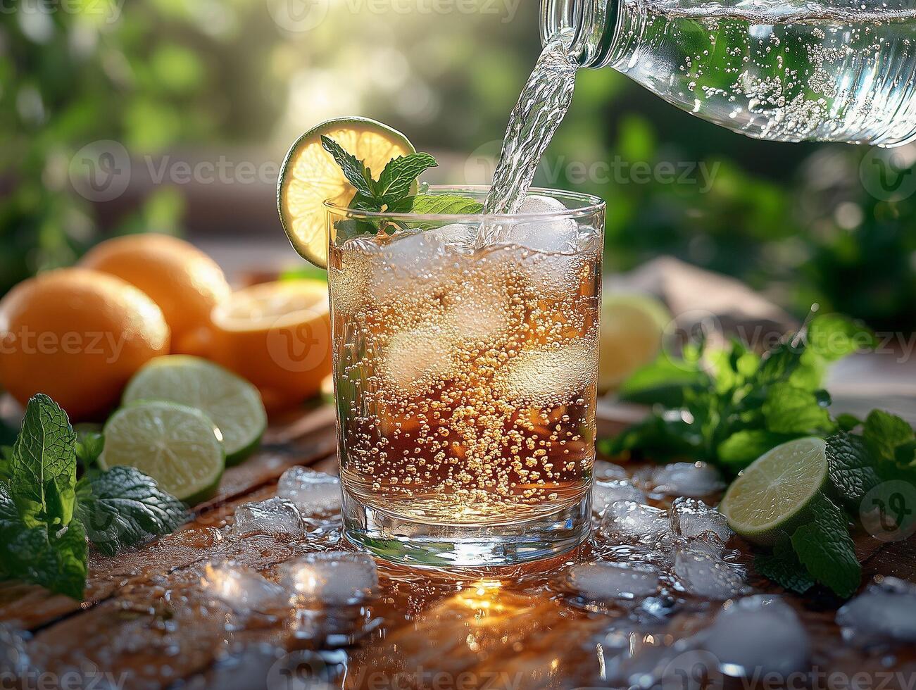 Refreshing Drink with Ice photo