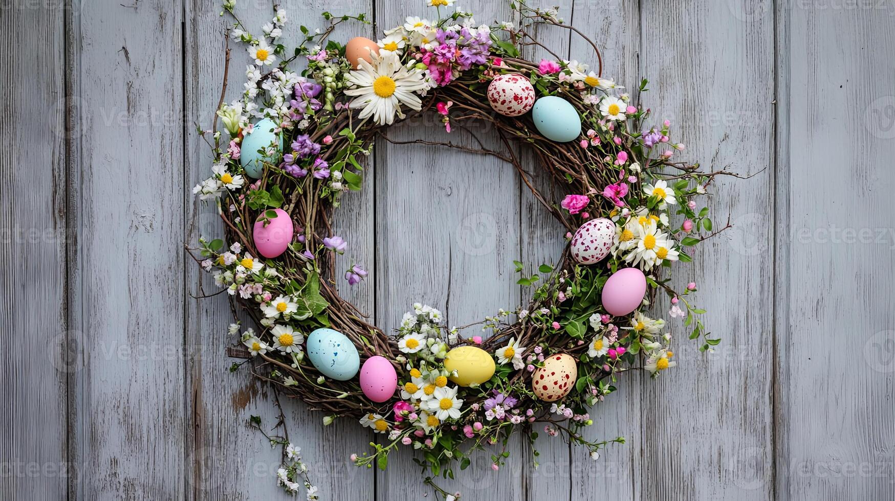 Charming Spring Easter Wreath Decor photo