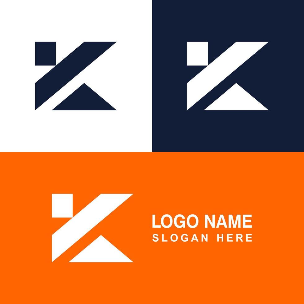 Simple logo with K shape. vector