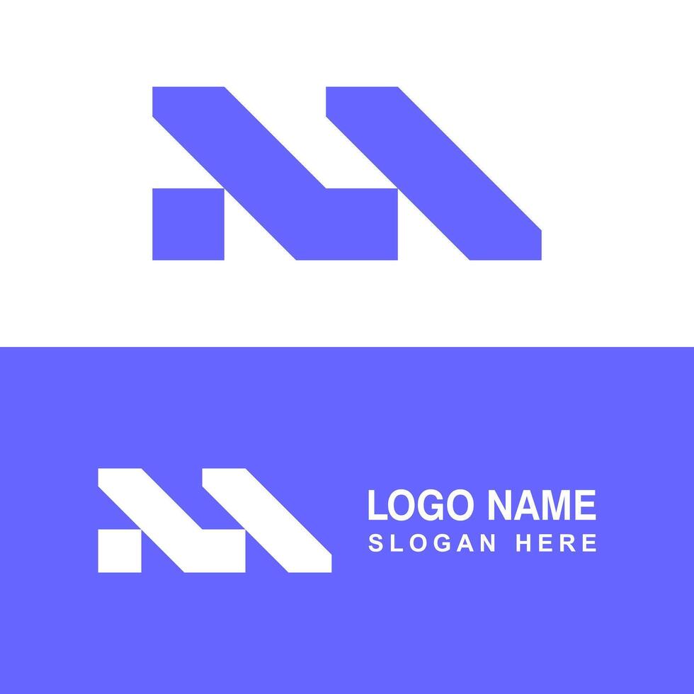 M logo for business or architecture company. Simple and modern concept. vector