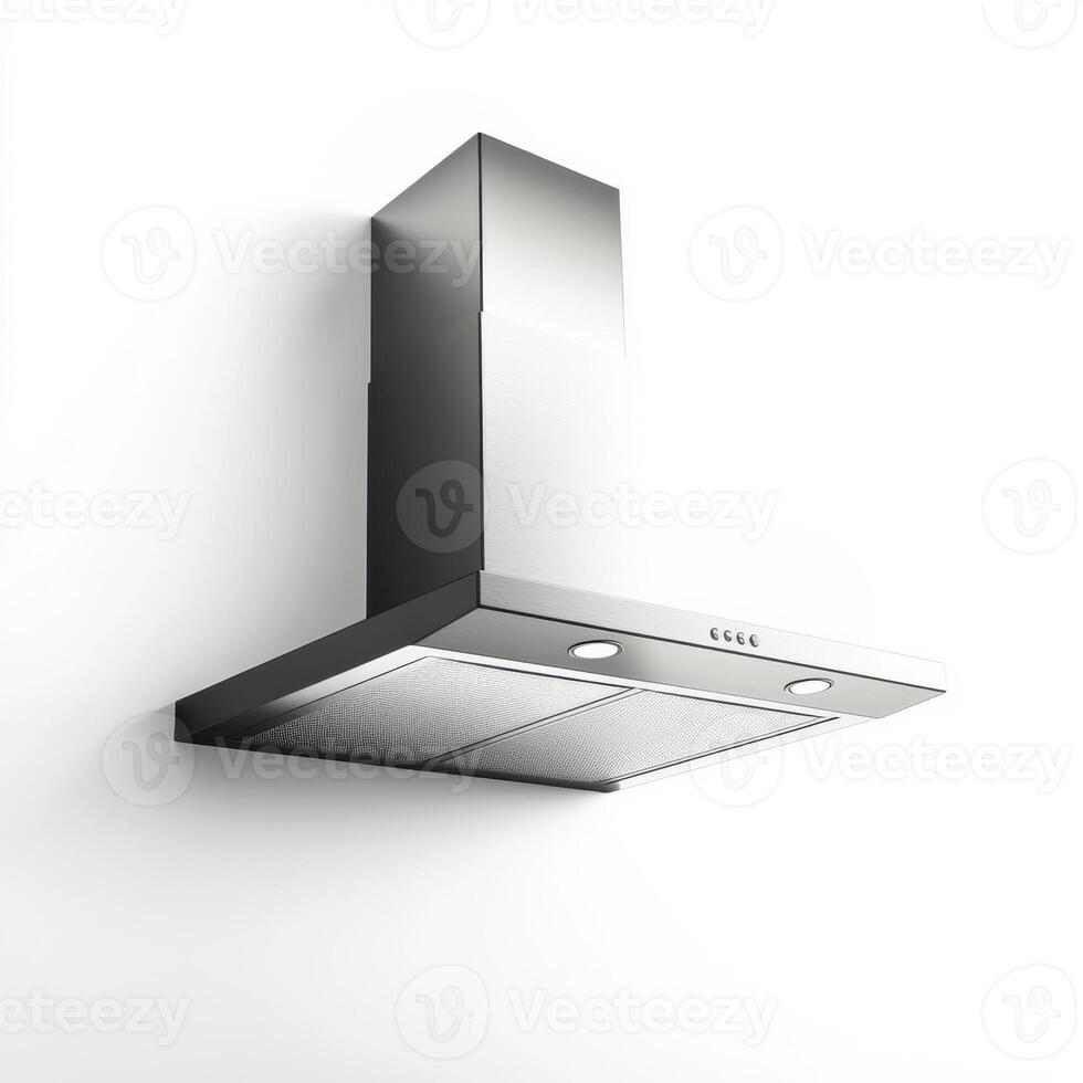 Modern stainless steel range hood designed to enhance kitchen ventilation and aesthetics in contemporary homes photo