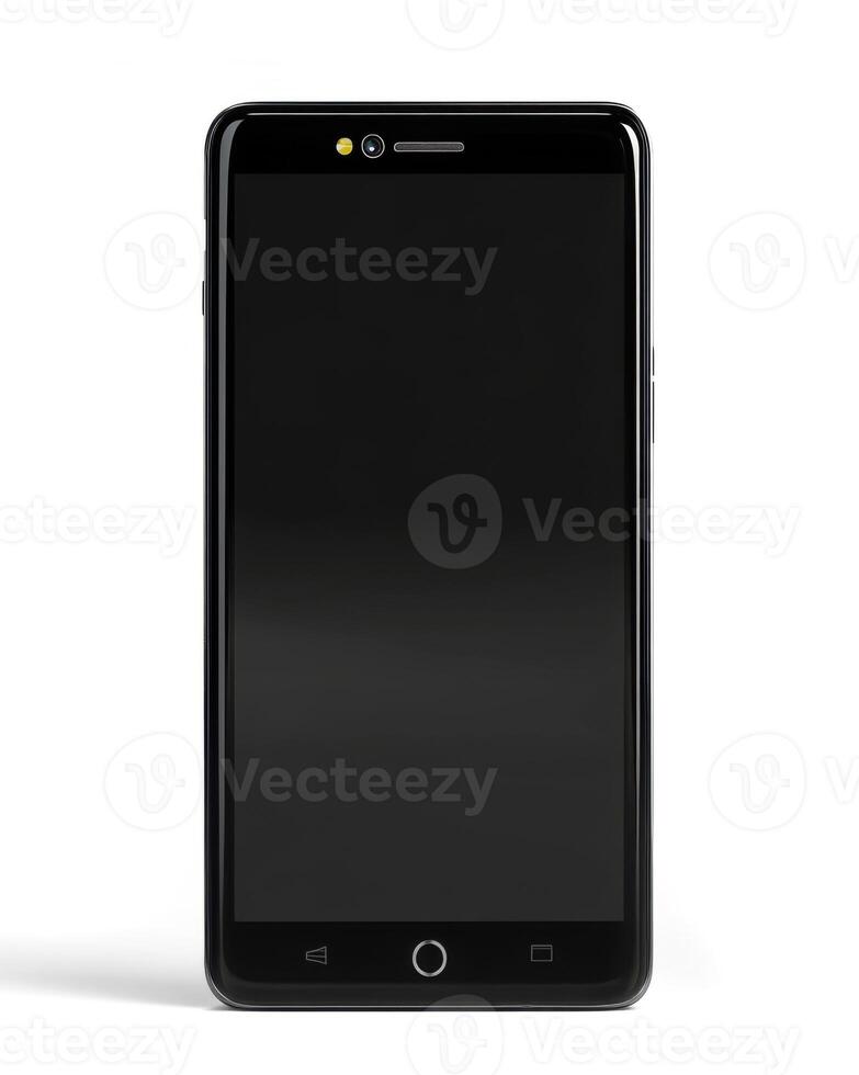 Modern smartphone with a sleek design and minimalistic aesthetics showcasing a blank screen photo