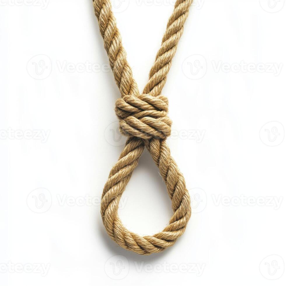 Rope knot tied securely showcasing craftsmanship and functionality for various uses in outdoor activities and home projects photo