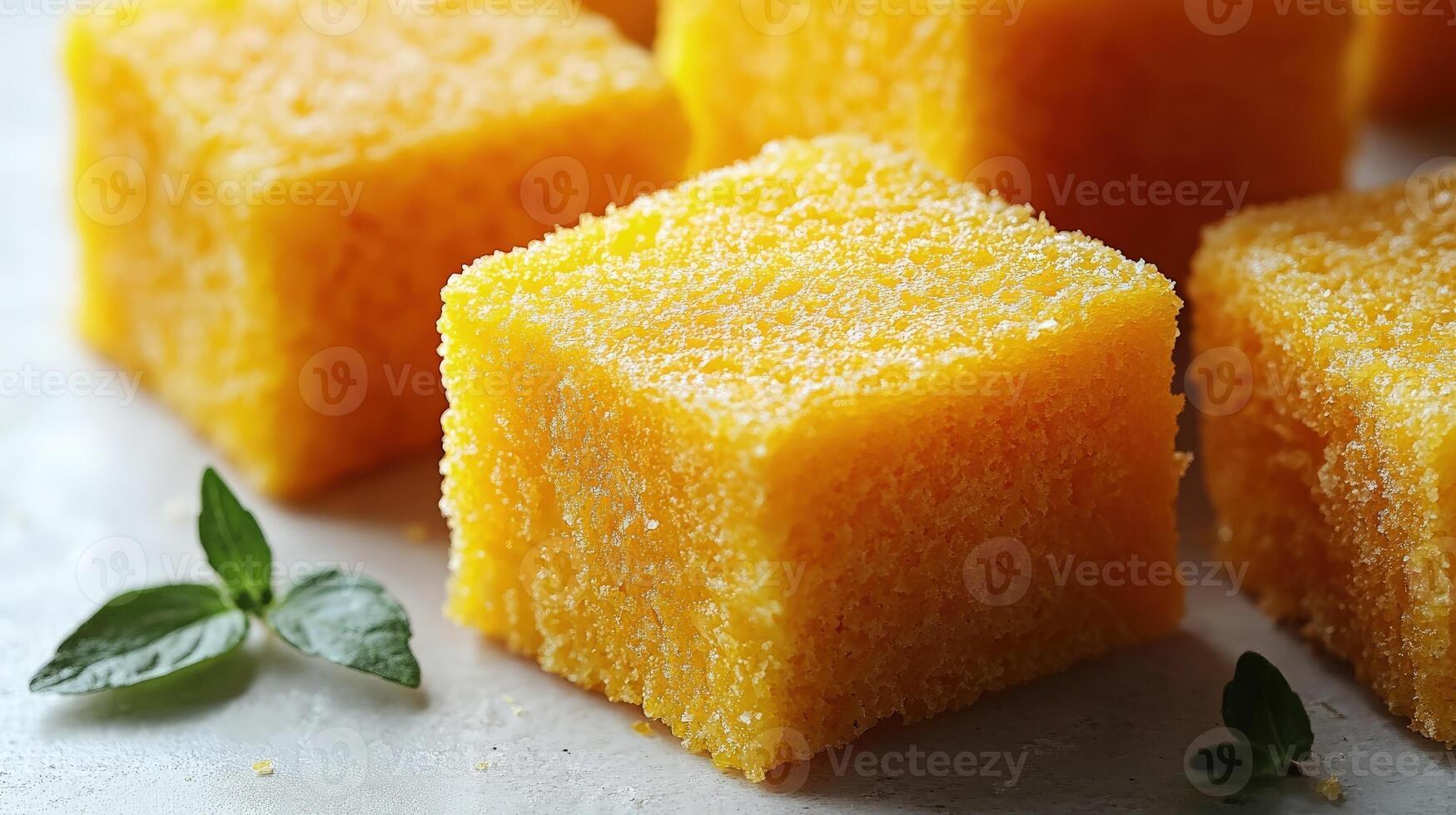 Bright, inviting corn dessert cubes arranged beautifully for a delightful taste experience photo