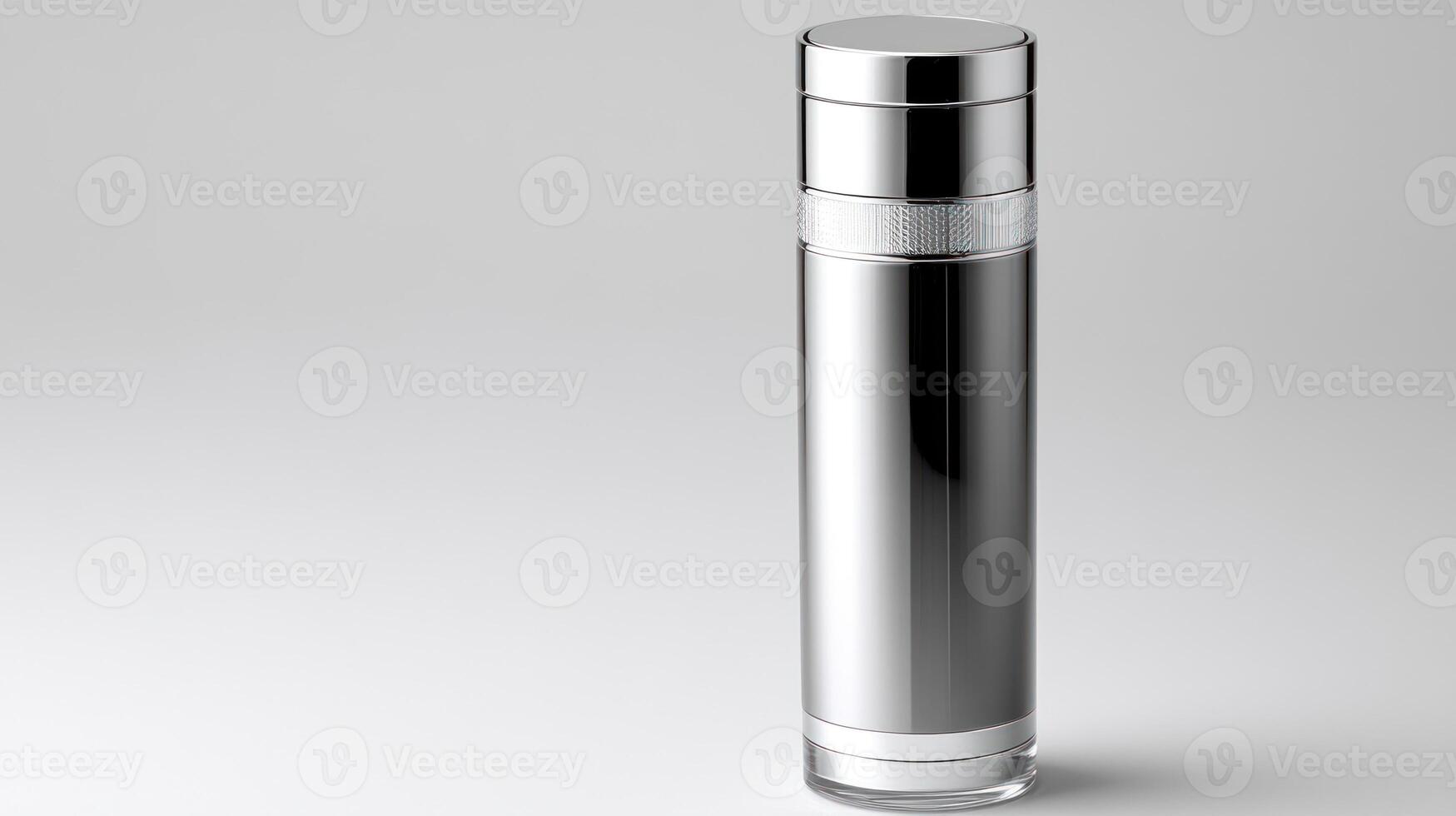A sleek tumbler with a reflective finish, ideal for modern, minimalist settings photo