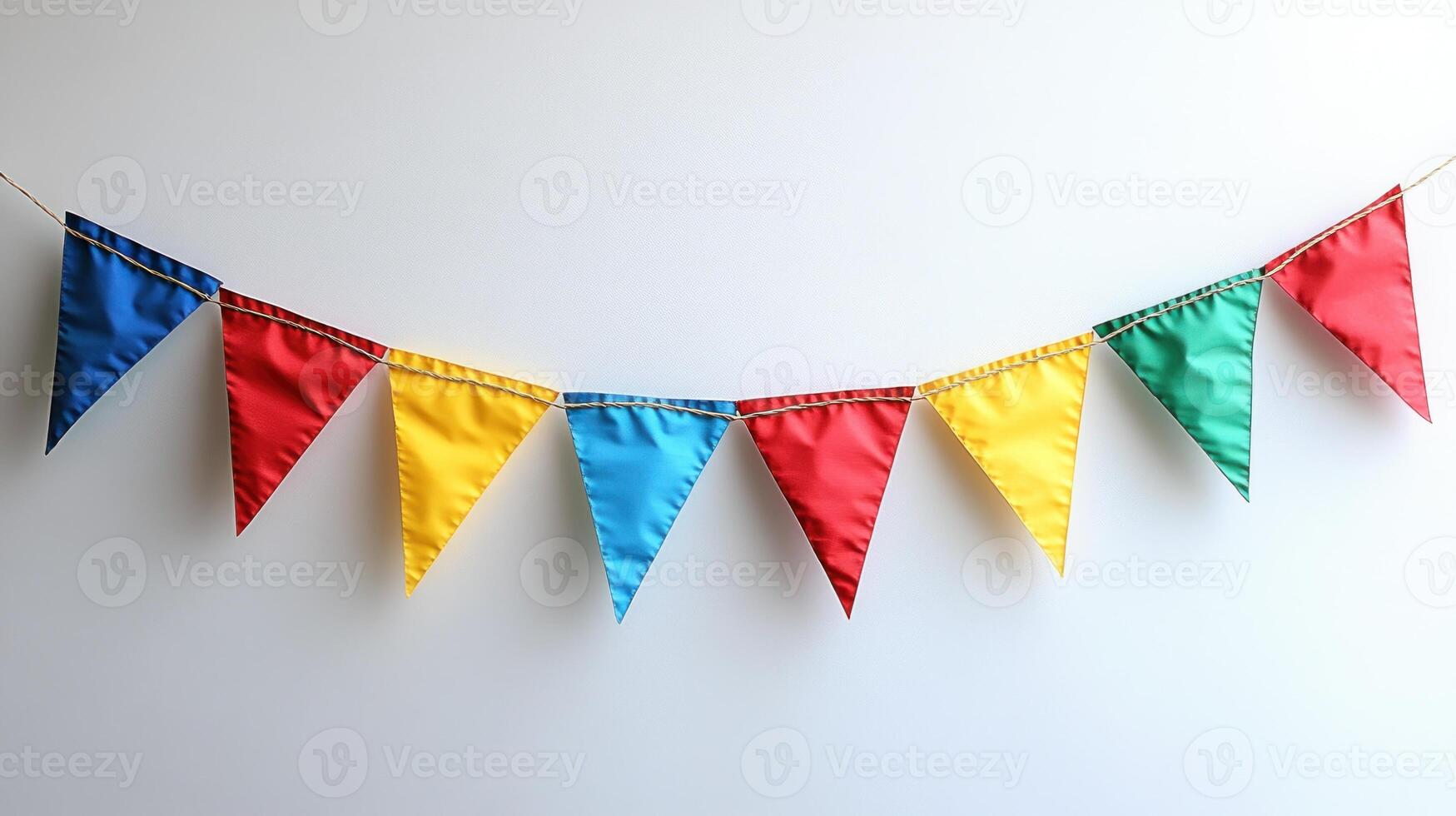 Triangular flags create a lively ambiance, enhancing any celebration beautifully photo