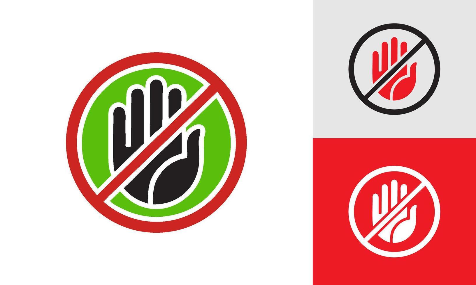 Stop or protection with hand illustration vector