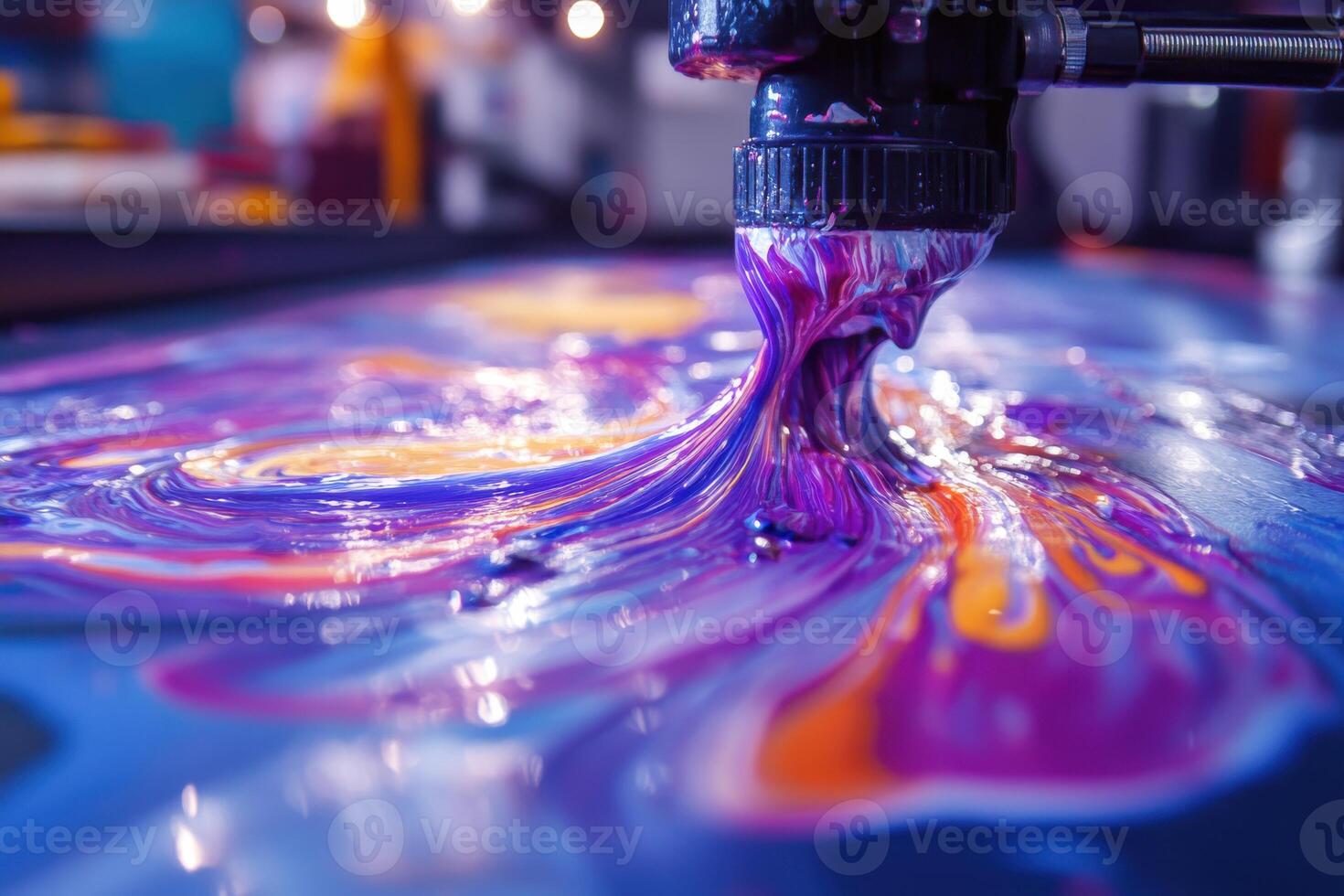 Captivating Flow of RGB Paint Showcasing Vivid Colors for Artistic and Creative Projects photo