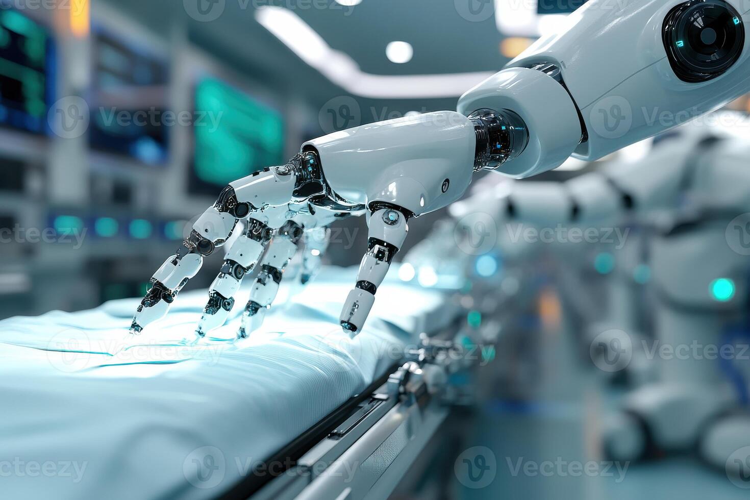 Cutting-Edge Robotic Arms Executing Precision Tasks in Medical Surgery photo