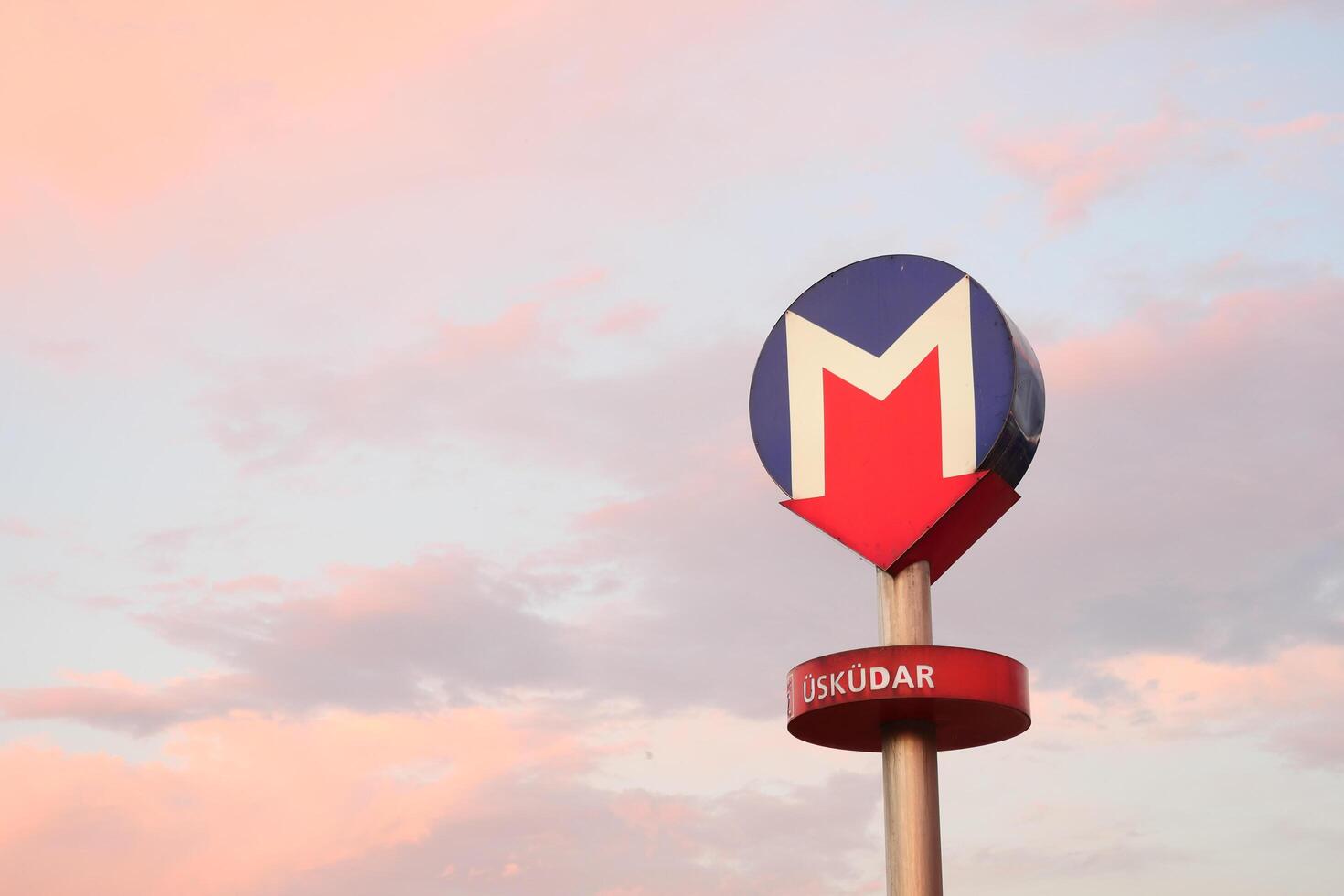 turkey istanbul 21 may 2023. Metro sign for subway in istanbul photo