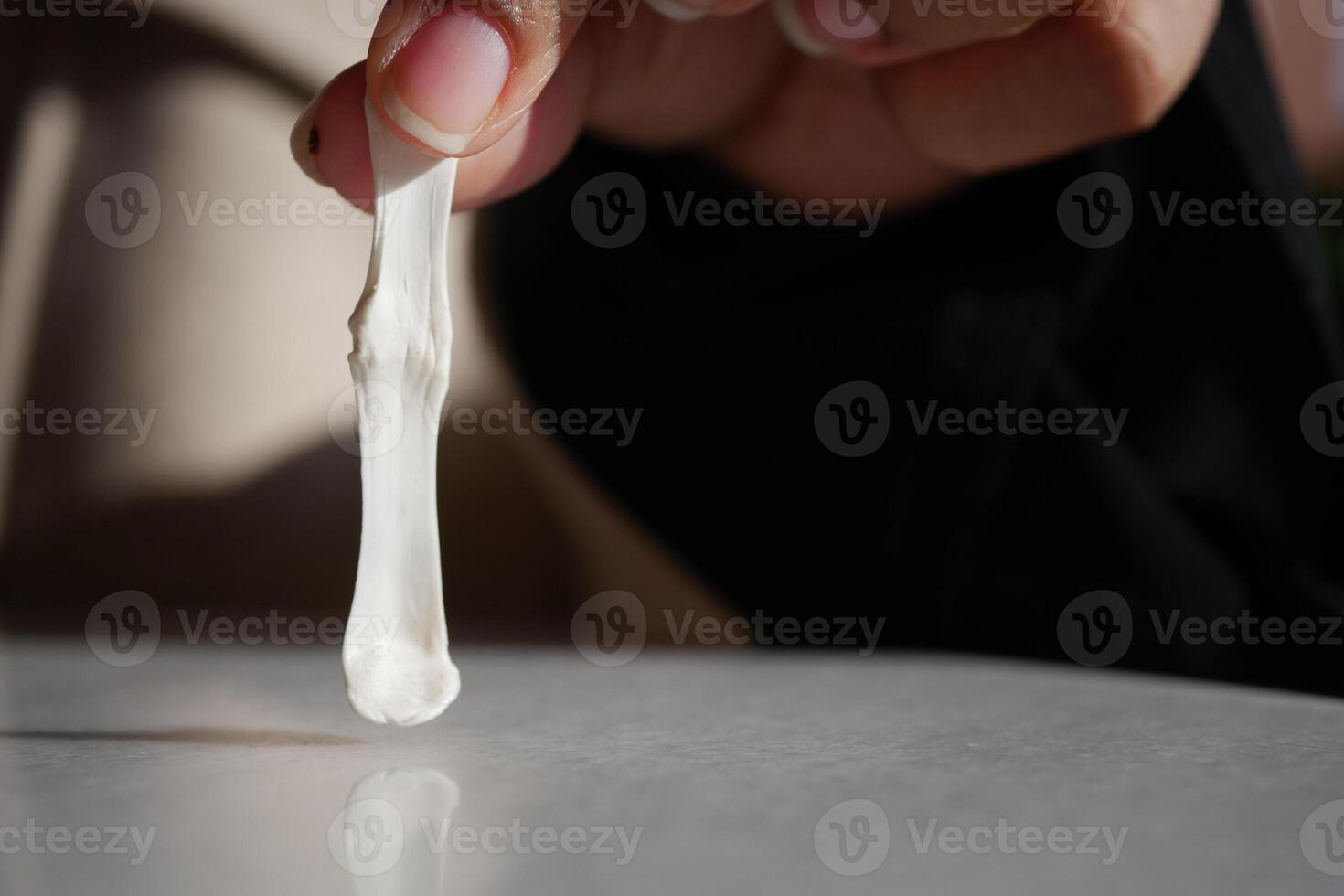 effectively removing chewing gum, with closeup view focus photo