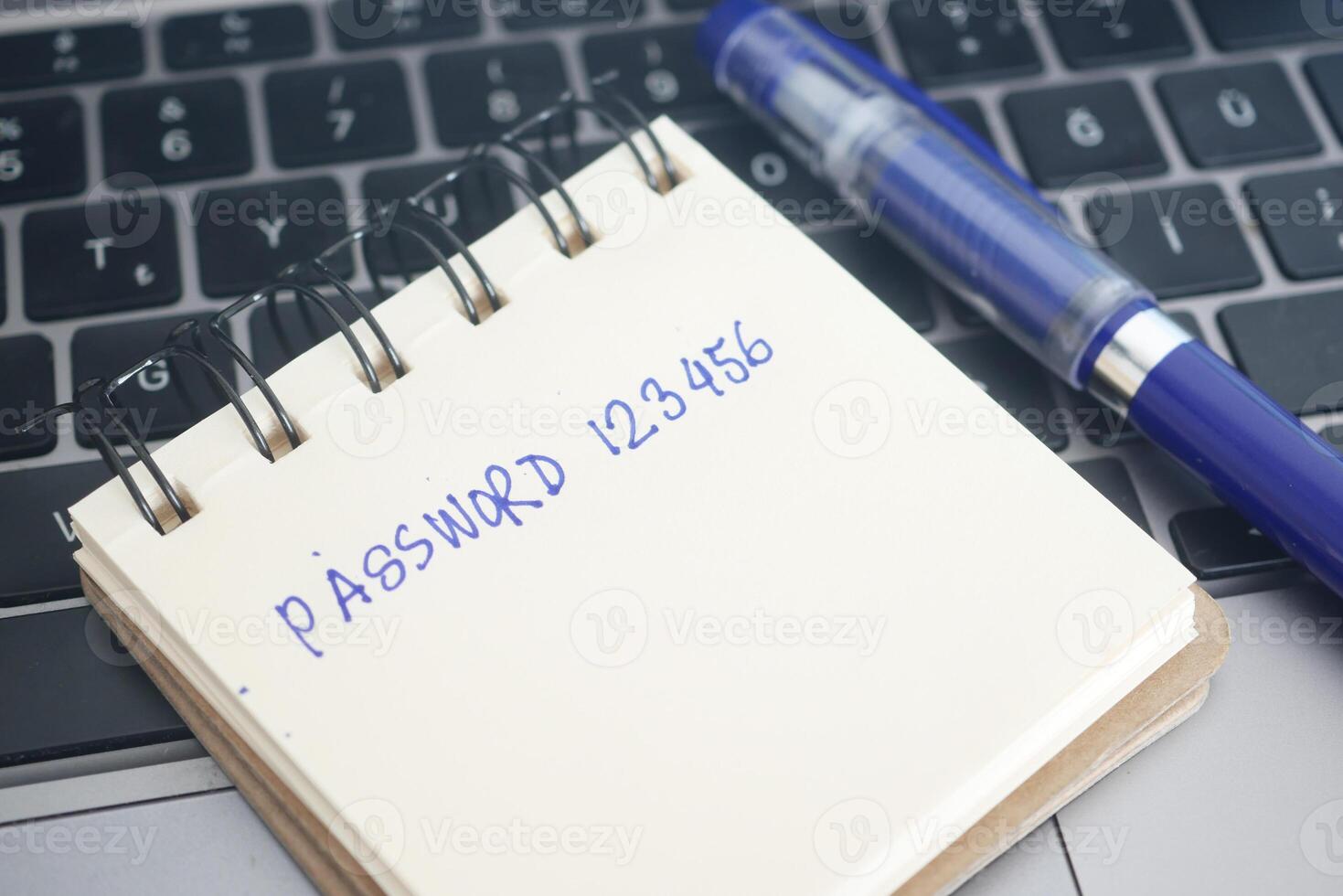 writing password on a sticky note photo