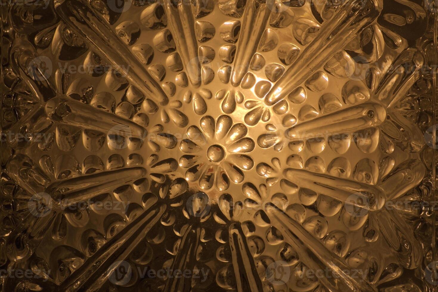 Close up of light effects on an ornamental lamp. photo