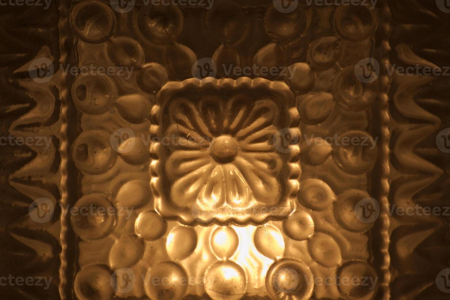 Close up of light effects on an ornamental lamp photo