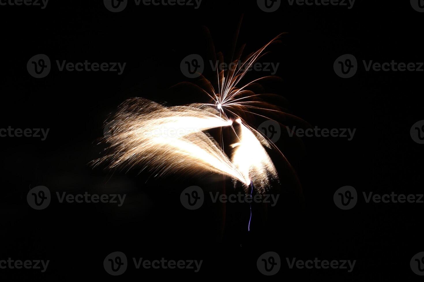 Fireworks on a pure black background that can easily be set on a custom background. photo