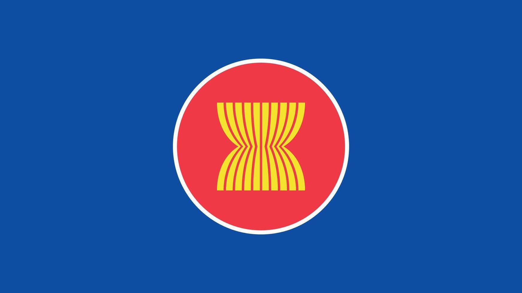 Association of Southeast Asian Nations Flag Illustration vector