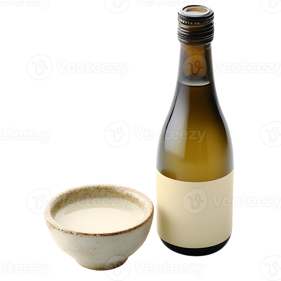 Freshly Poured Makgeolli with a Cup by the Side png