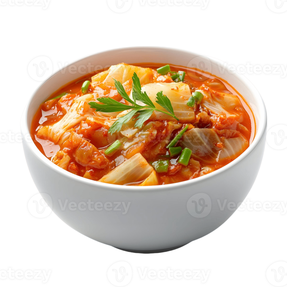 Traditional Korean Kimchi Stew Served Hot png