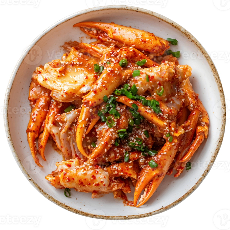 Soy Marinated Gejang Crab with Savory and Sweet Tones png