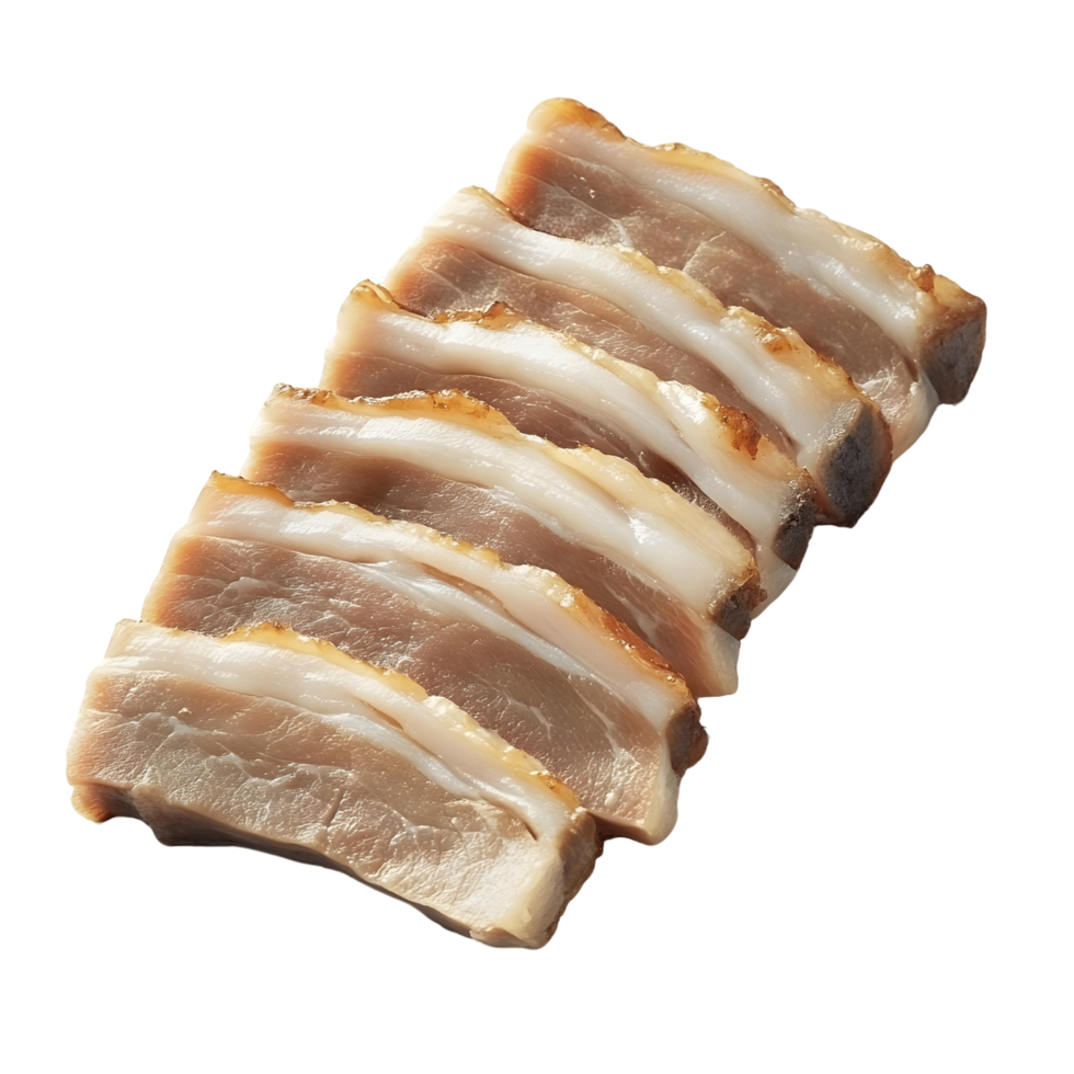 Perfectly Sliced Bossam Pork Belly for Korean Wraps png