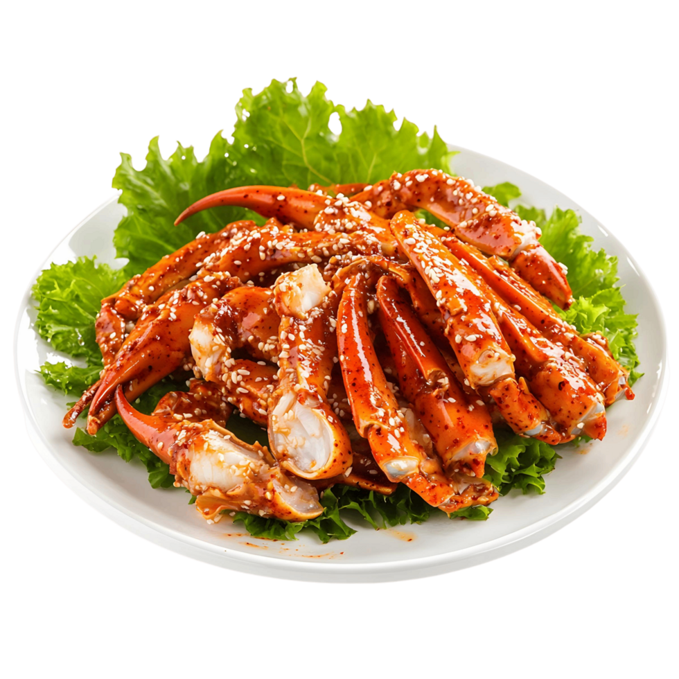 Traditional Korean Ganjang Gejang Crab Marinated to Perfection png