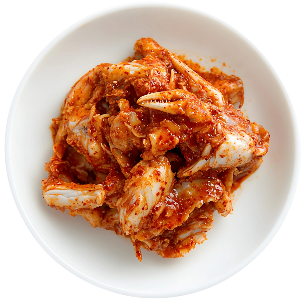 Authentic Ganjang Gejang Served with Warm Rice png