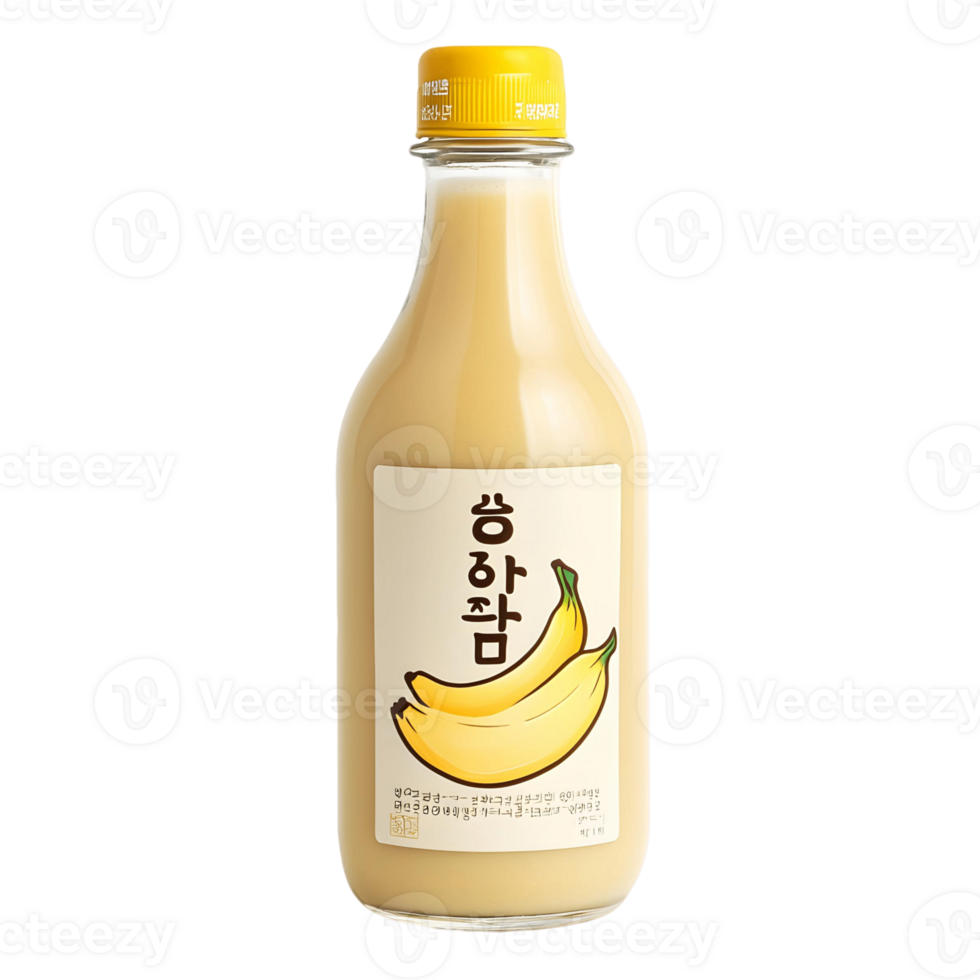 Creamy Korean Banana Milk Bottle png