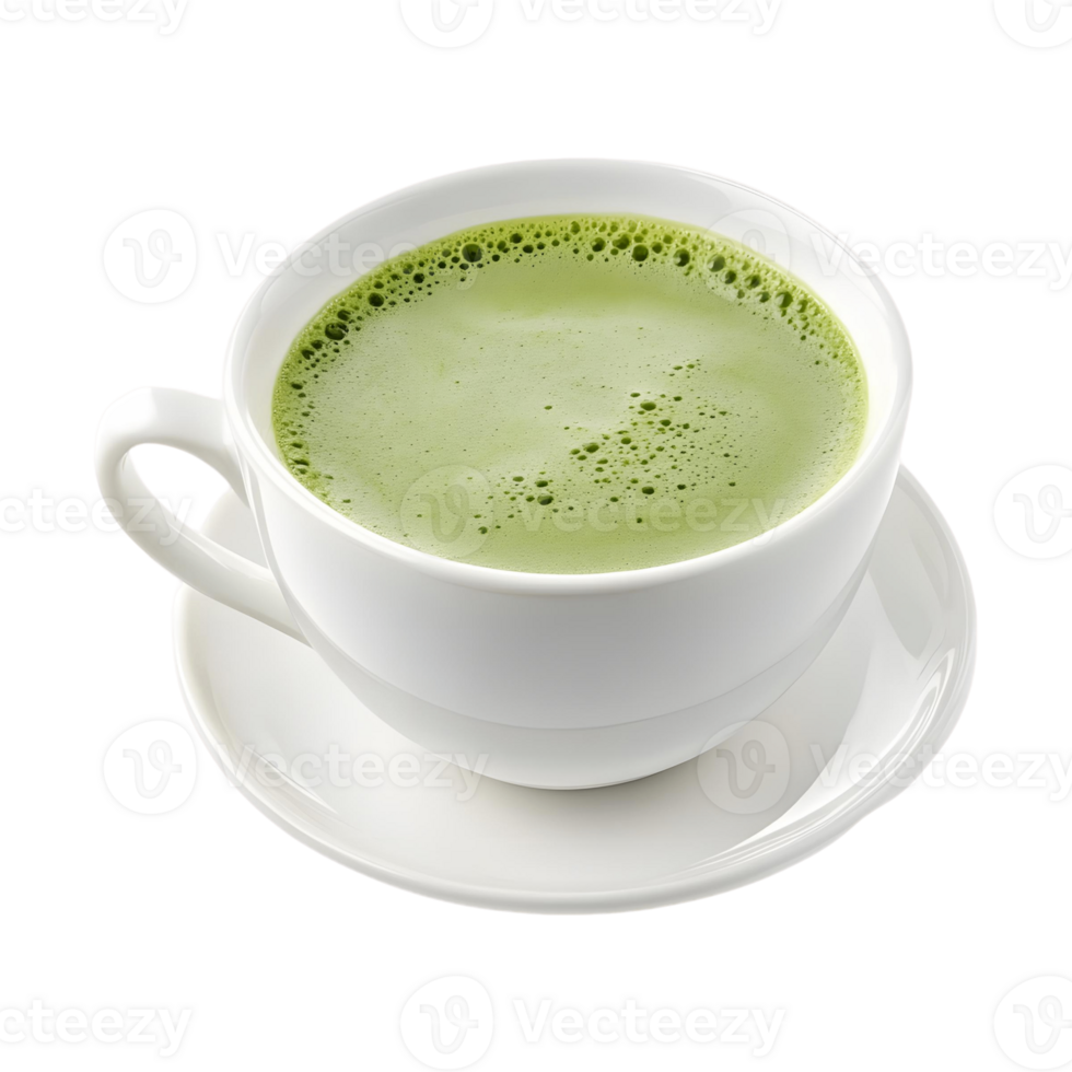 Rich and Velvety Matcha Latte Beverage png