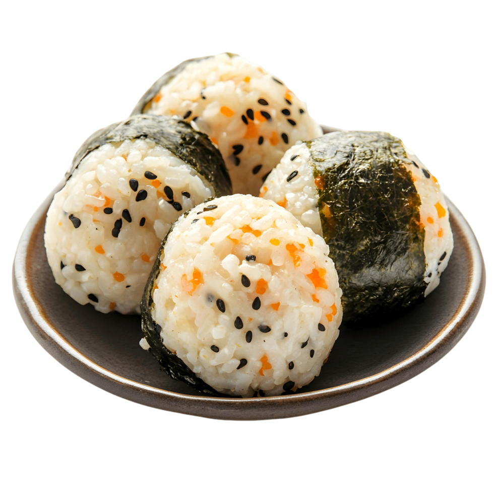 Traditional Korean Rice Balls Jumeokbap Style png