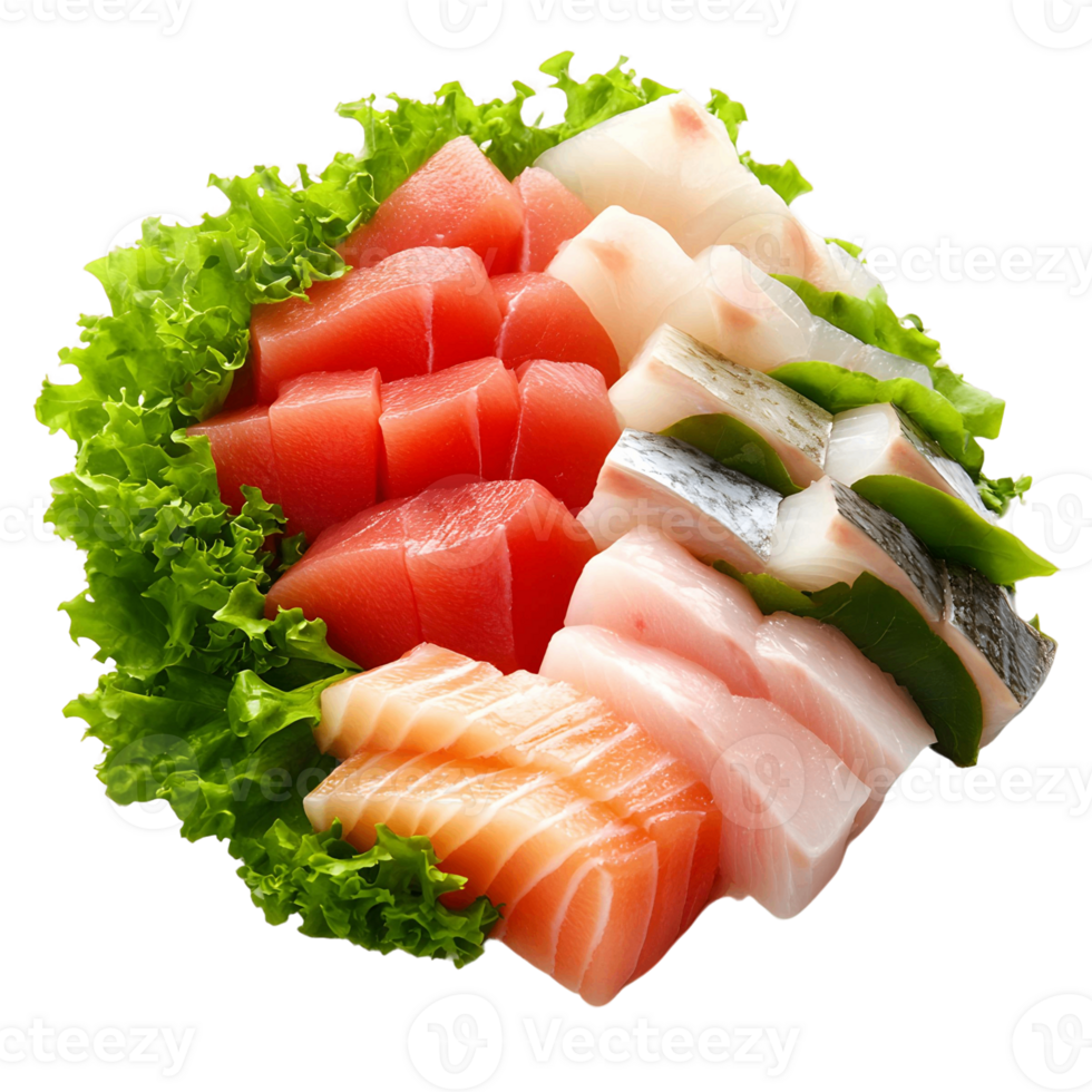 Delicate Japanese Sashimi with Thin Slices png