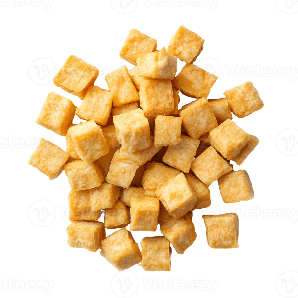 Delicious Japanese Tofu Cubes with Garnish png