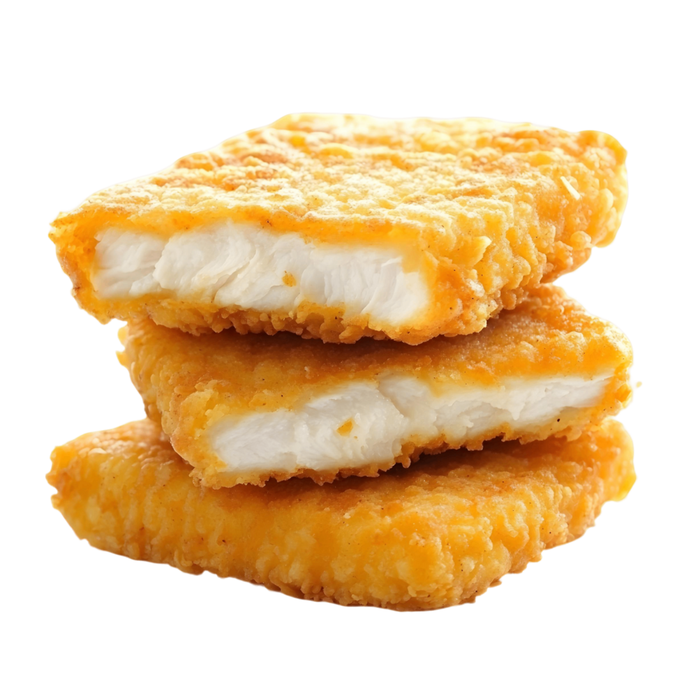 Crunchy golden chicken nuggets, perfect for snacking png