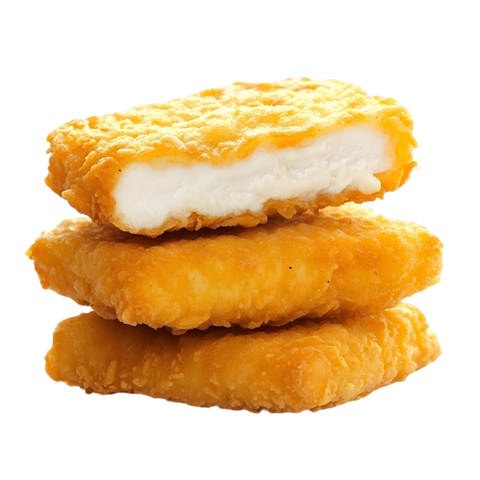 Crispy and golden chicken nuggets for a tasty treat png