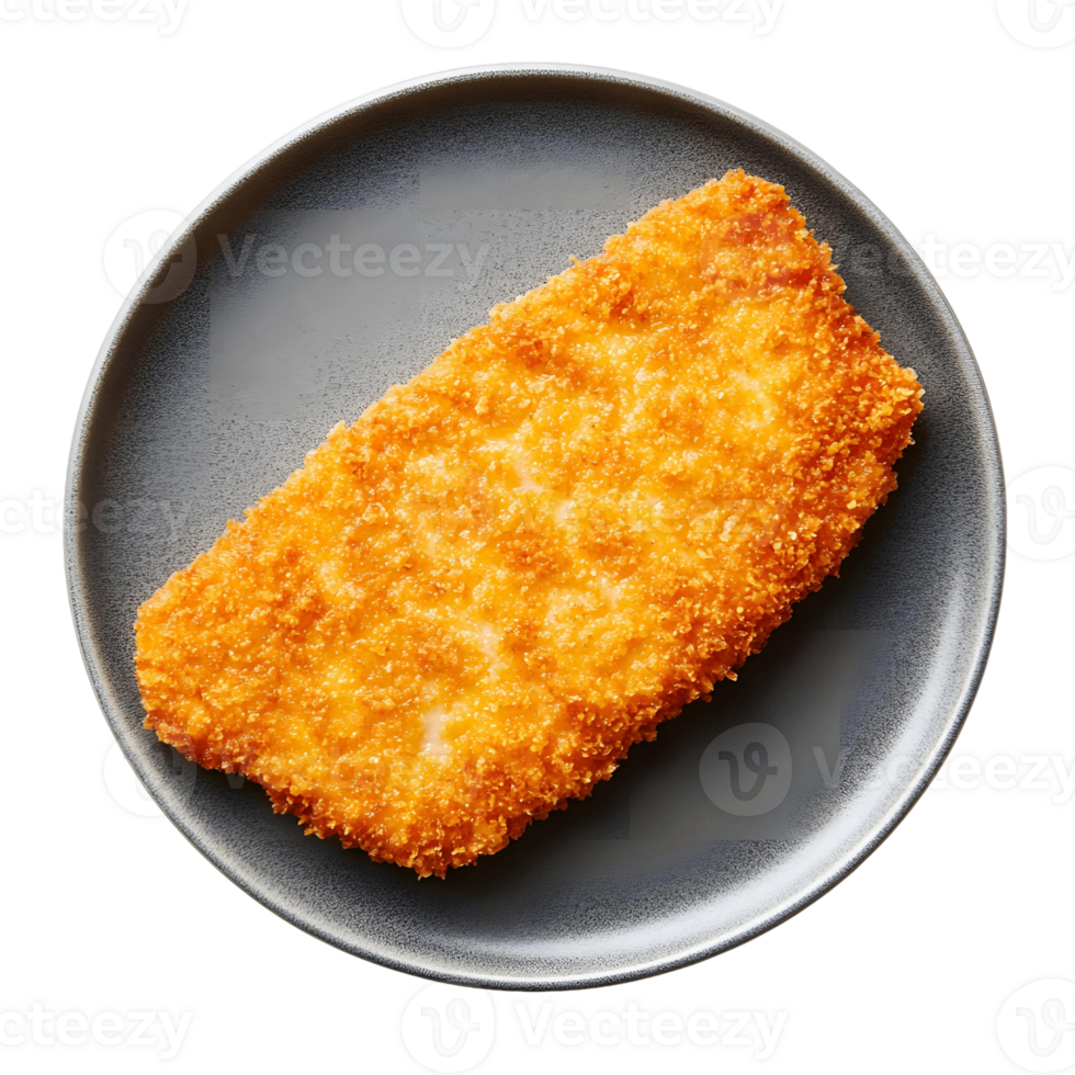 Hot tonkatsu pork cutlet with a crispy breading png