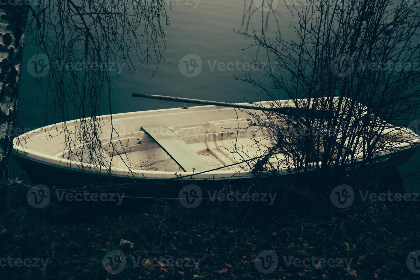 Yacht parking in seaport, boats handsome in water lake, landscape of marina on cloudy day photo