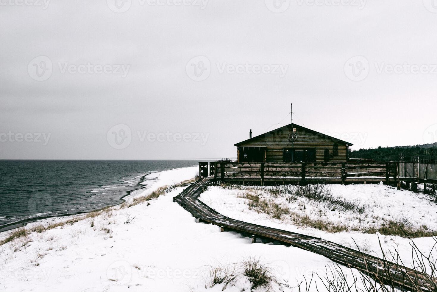 Small cottage house in village, residential calm building real estate landscape photo