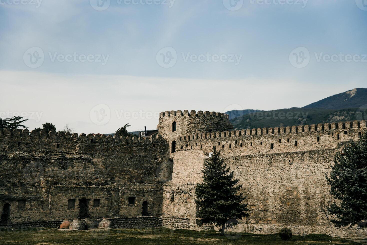 Fortress old town, lovely stone landmark heritage, fortification building landscape photo
