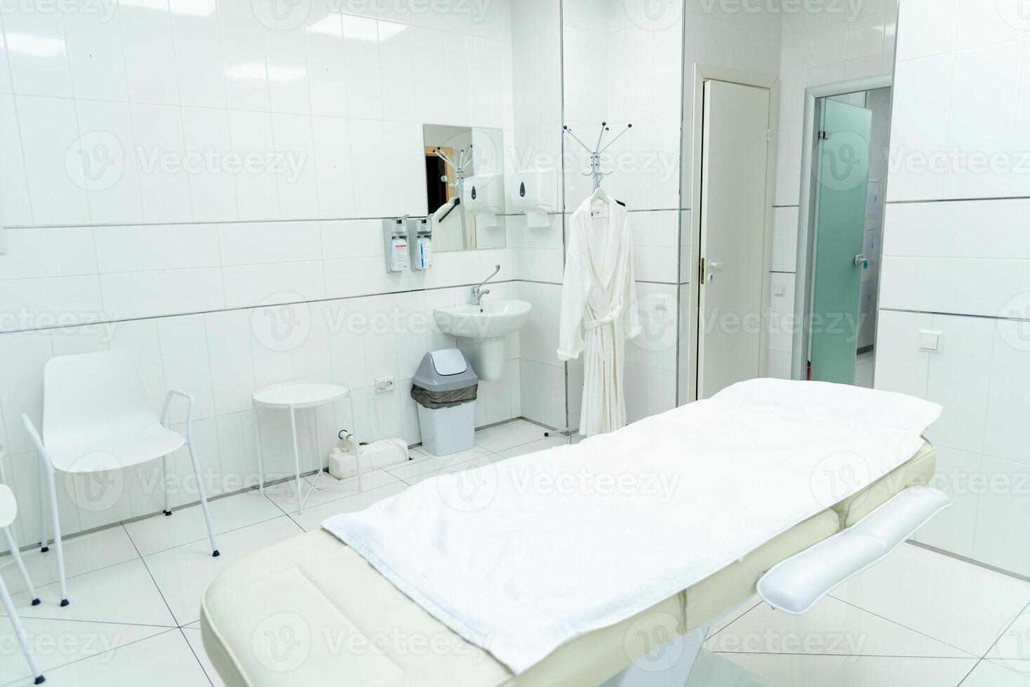 Interior nice of therapist office hospital, a bright room with medical equipment photo
