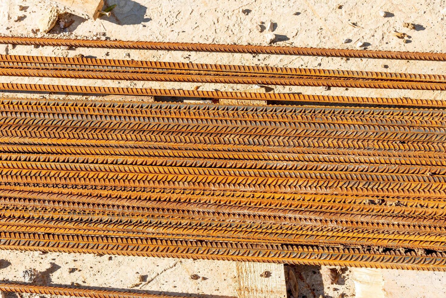 Metal Reinforcement nice Lies Construction Site Build Building With armature photo