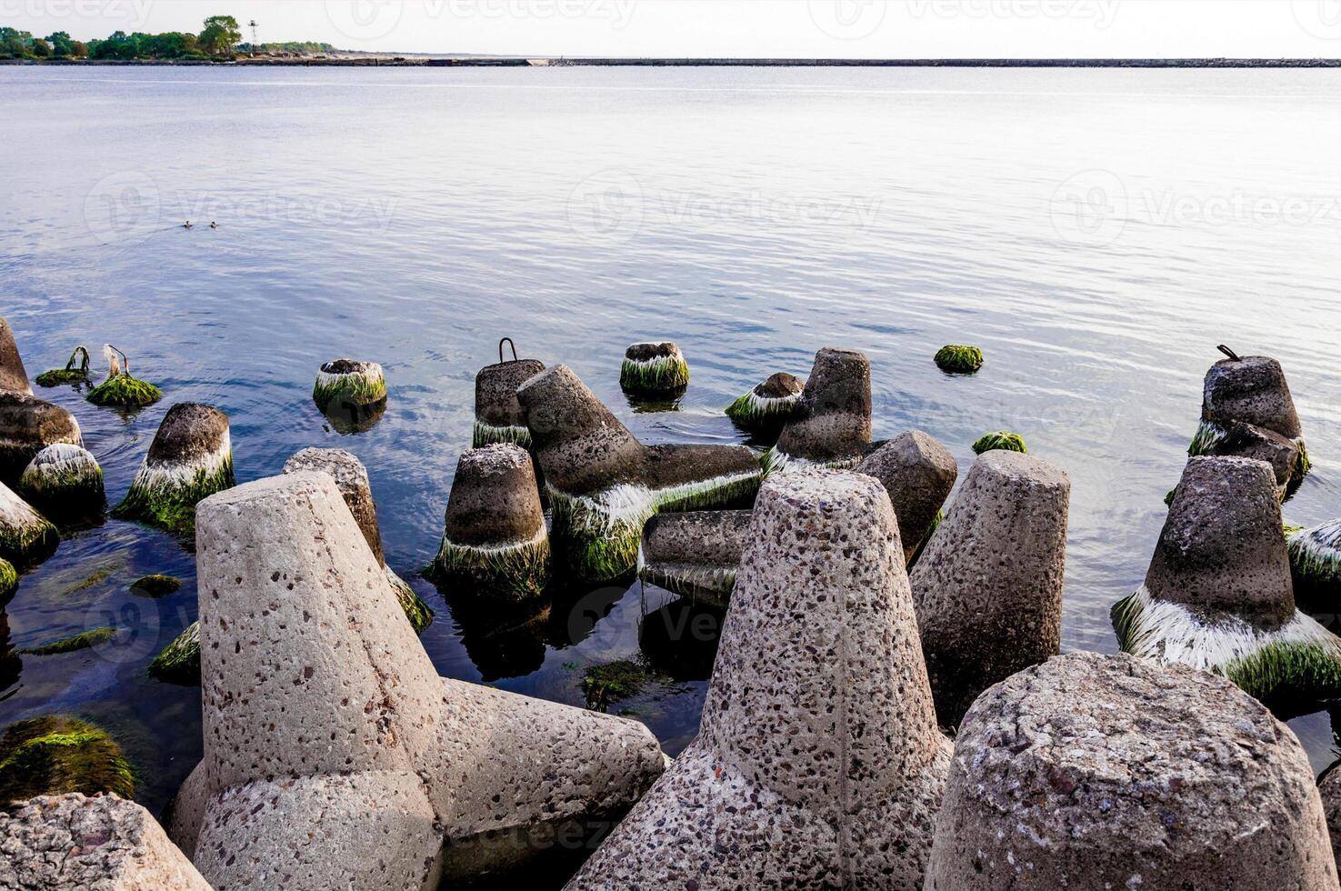 Naval Military Barriers in handsome Water Against Ship Attack photo