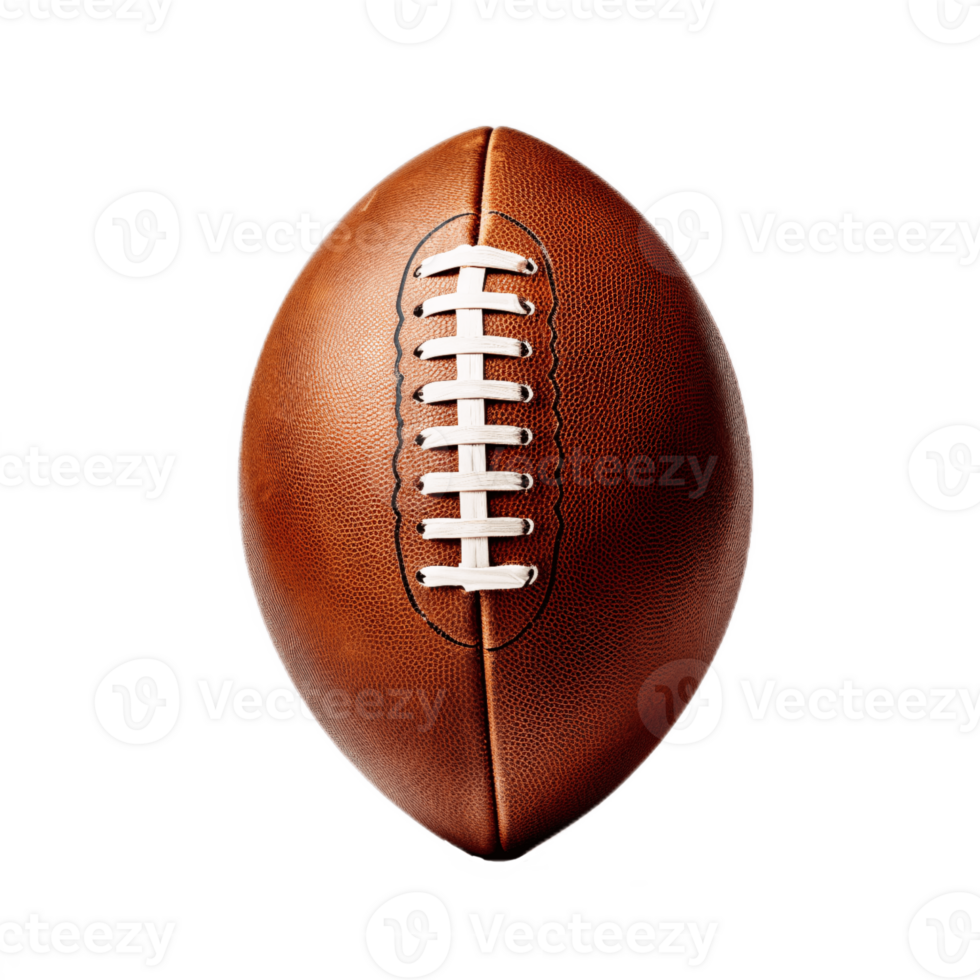 Traditional Brown Leather Football for Sports and Recreation Isolated on Clear Backdrop png