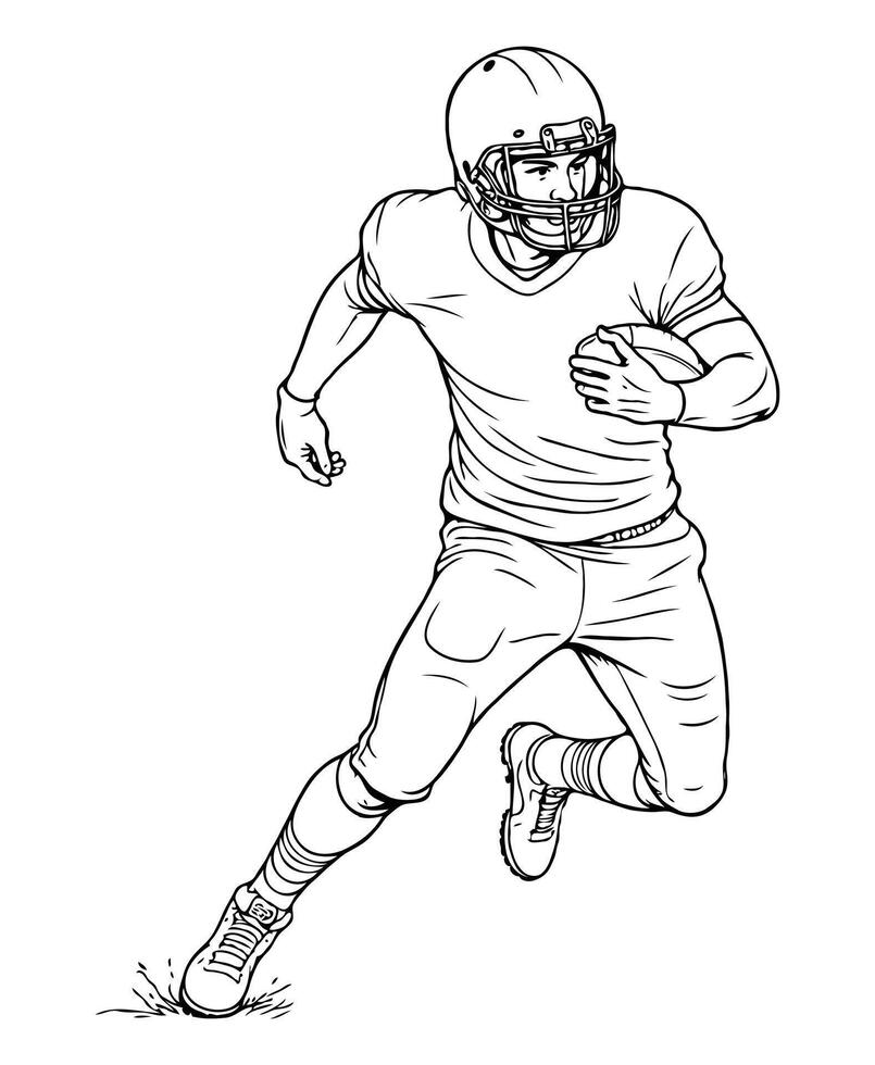 coloring page of an American Football vector